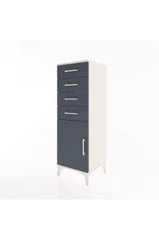 Hyperion Dolap Tek Raflı 4 Çekmeceli Tek Kapaklı 44x44x134 - S49M063V2B