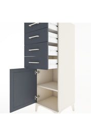 Hyperion Dolap Tek Raflı 4 Çekmeceli Tek Kapaklı 44x44x134 - S49M063V2B