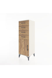 Hyperion Dolap Tek Raflı 4 Çekmeceli Tek Kapaklı 44x44x134 - S49M063V3B