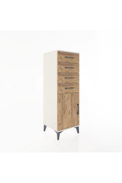 Hyperion Dolap Tek Raflı 4 Çekmeceli Tek Kapaklı 44x44x134 - S49M063V3B