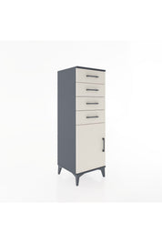 Hyperion Dolap Tek Raflı 4 Çekmeceli Tek Kapaklı 44x44x134 - S49M063V4B