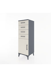 Hyperion Dolap Tek Raflı 4 Çekmeceli Tek Kapaklı 44x44x134 - S49M063V4B