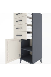 Hyperion Dolap Tek Raflı 4 Çekmeceli Tek Kapaklı 44x44x134 - S49M063V4B