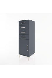 Hyperion Dolap Tek Raflı 4 Çekmeceli Tek Kapaklı 44x44x134 - S49M063V5B