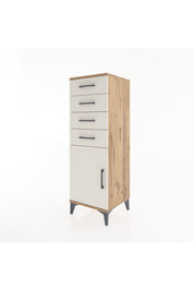 Hyperion Dolap Tek Raflı 4 Çekmeceli Tek Kapaklı 44x44x134 - S49M063V7B