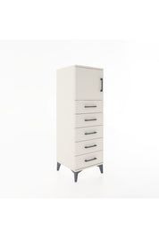 Hyperion Dolap Tek Raflı 5 Çekmeceli Tek Kapaklı 44x44x134 - S49M064V1B