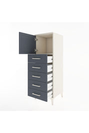 Hyperion Dolap Tek Raflı 5 Çekmeceli Tek Kapaklı 44x44x134 - S49M064V2B