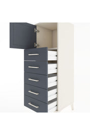 Hyperion Dolap Tek Raflı 5 Çekmeceli Tek Kapaklı 44x44x134 - S49M064V2B