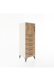 Hyperion Dolap Tek Raflı 5 Çekmeceli Tek Kapaklı 44x44x134 - S49M064V3B
