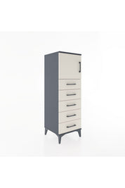 Hyperion Dolap Tek Raflı 5 Çekmeceli Tek Kapaklı 44x44x134 - S49M064V4B