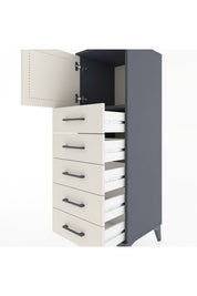 Hyperion Dolap Tek Raflı 5 Çekmeceli Tek Kapaklı 44x44x134 - S49M064V4B