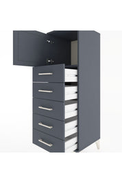 Hyperion Dolap Tek Raflı 5 Çekmeceli Tek Kapaklı 44x44x134 - S49M064V5B