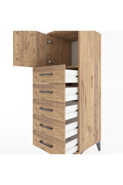 Hyperion Dolap Tek Raflı 5 Çekmeceli Tek Kapaklı 44x44x134 - S49M064V9B