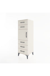 Hyperion Dolap Tek Raflı 5 Çekmeceli Tek Kapaklı 44x44x134 - S49M065V1B
