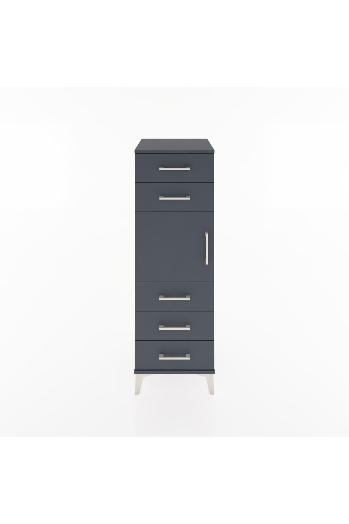 Hyperion Dolap Tek Raflı 5 Çekmeceli Tek Kapaklı 44x44x134 - S49M065V5B