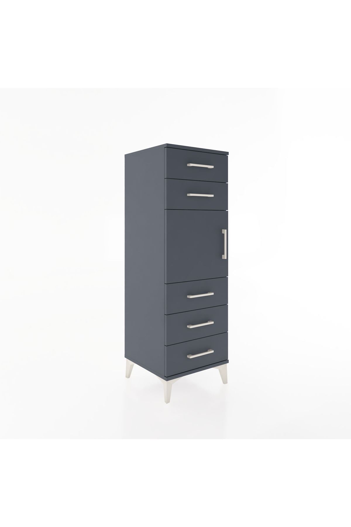Hyperion Dolap Tek Raflı 5 Çekmeceli Tek Kapaklı 44x44x134 - S49M065V5B