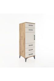 Hyperion Dolap Tek Raflı 5 Çekmeceli Tek Kapaklı 44x44x134 - S49M065V7B