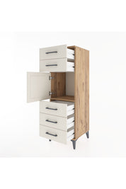 Hyperion Dolap Tek Raflı 5 Çekmeceli Tek Kapaklı 44x44x134 - S49M065V7B