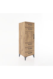 Hyperion Dolap Tek Raflı 5 Çekmeceli Tek Kapaklı 44x44x134 - S49M065V9B