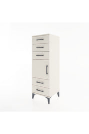Hyperion Dolap Tek Raflı 5 Çekmeceli Tek Kapaklı 44x44x134 - S49M066V1B