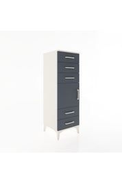 Hyperion Dolap Tek Raflı 5 Çekmeceli Tek Kapaklı 44x44x134 - S49M066V2B