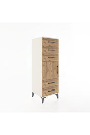Hyperion Dolap Tek Raflı 5 Çekmeceli Tek Kapaklı 44x44x134 - S49M066V3B