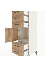 Hyperion Dolap Tek Raflı 5 Çekmeceli Tek Kapaklı 44x44x134 - S49M066V3B