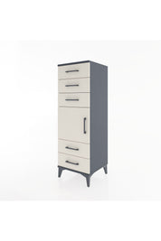 Hyperion Dolap Tek Raflı 5 Çekmeceli Tek Kapaklı 44x44x134 - S49M066V4B