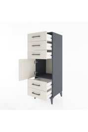 Hyperion Dolap Tek Raflı 5 Çekmeceli Tek Kapaklı 44x44x134 - S49M066V4B