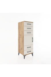 Hyperion Dolap Tek Raflı 5 Çekmeceli Tek Kapaklı 44x44x134 - S49M066V7B