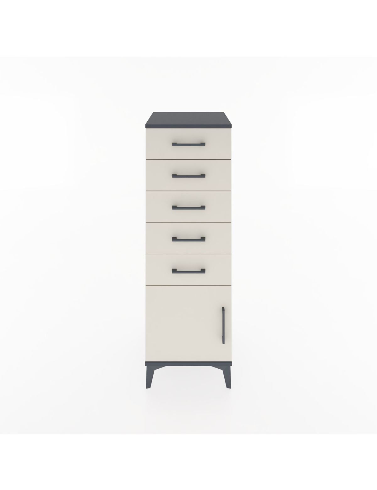 Hyperion Dolap 5 Çekmeceli Tek Kapaklı 44x44x134 - S49M067V4B