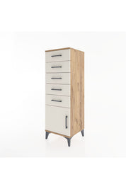 Hyperion Dolap 5 Çekmeceli Tek Kapaklı 44x44x134 - S49M067V7B