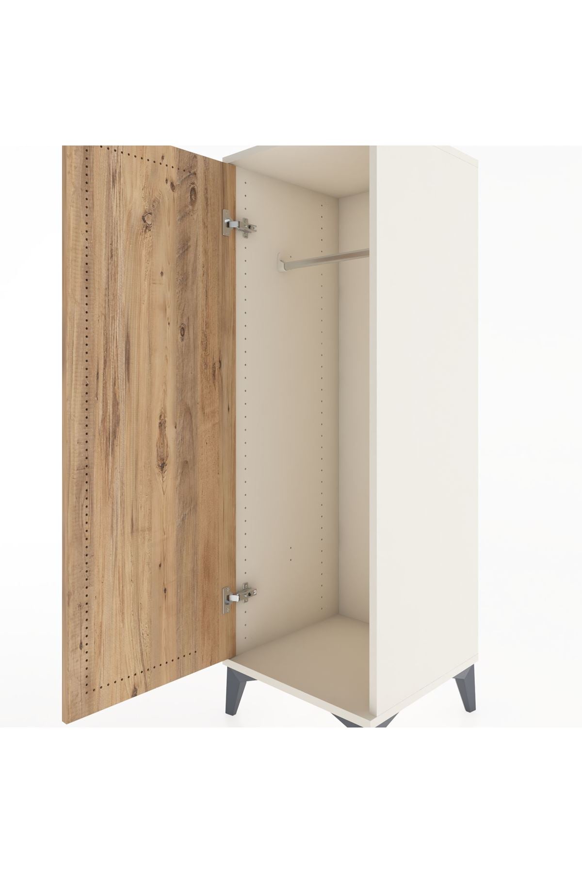 Hyperion Dolap Tek Kapaklı Tek Askılı 44x44x134 - S49M068V3B