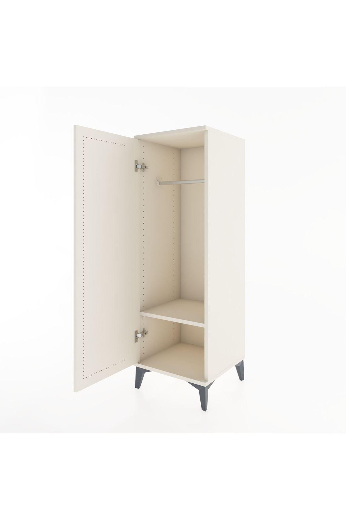 Hyperion Dolap Tek Raflı Tek Kapaklı Tek Askılı 44x44x134 - S49M069V1B