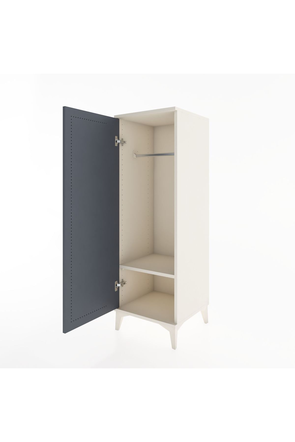 Hyperion Dolap Tek Raflı Tek Kapaklı Tek Askılı 44x44x134 - S49M069V2B