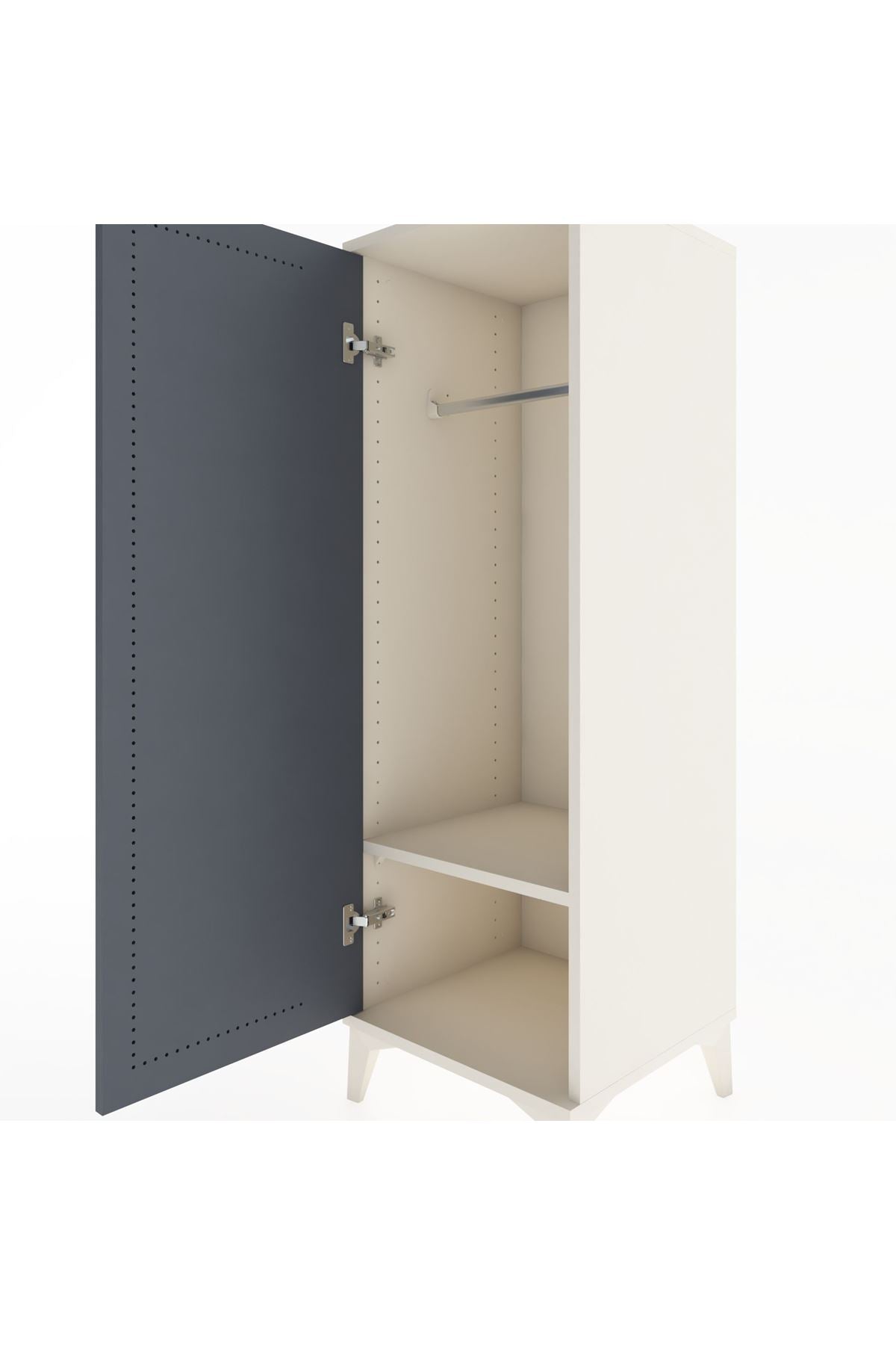 Hyperion Dolap Tek Raflı Tek Kapaklı Tek Askılı 44x44x134 - S49M069V2B