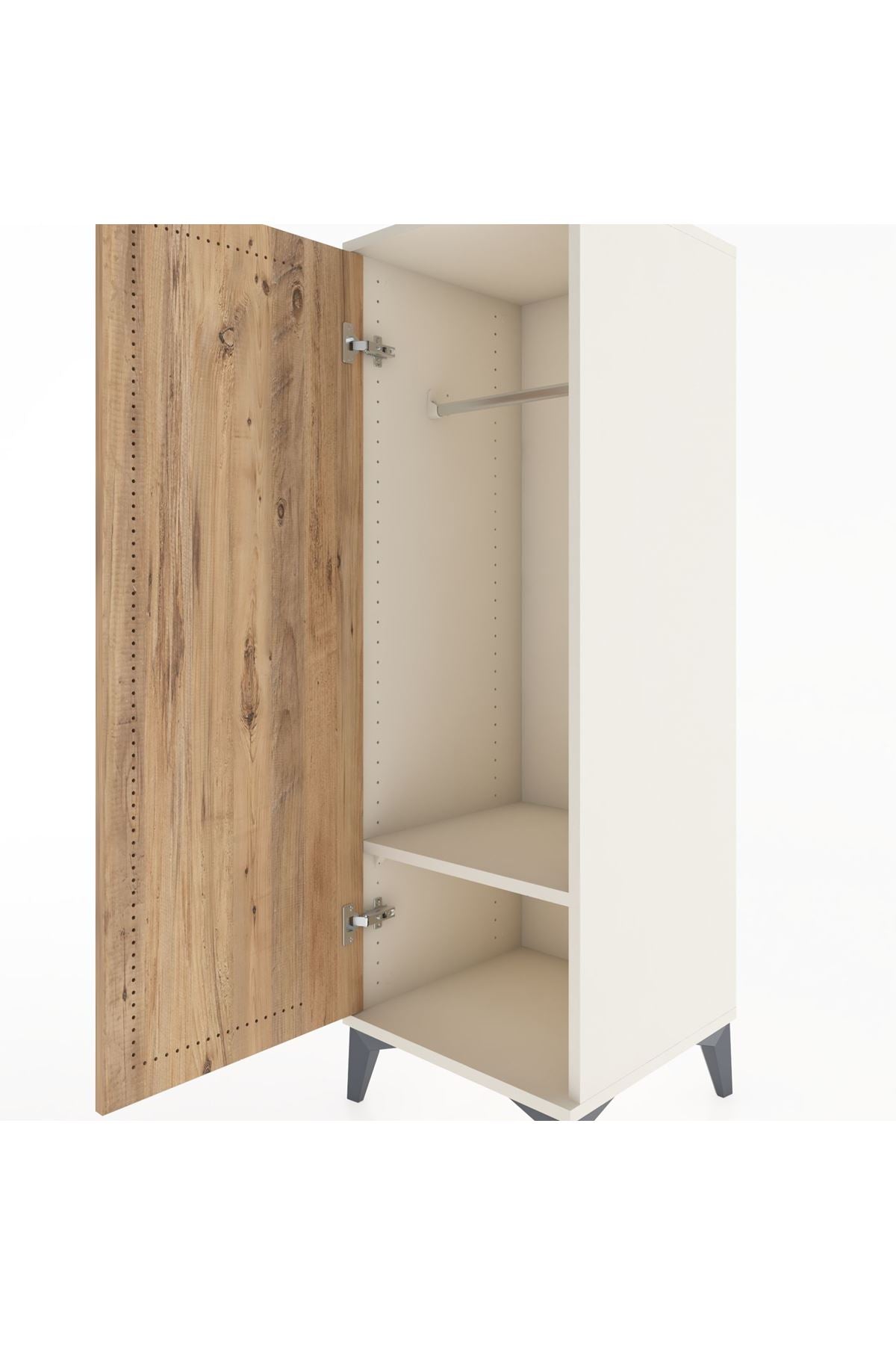 Hyperion Dolap Tek Raflı Tek Kapaklı Tek Askılı 44x44x134 - S49M069V3B
