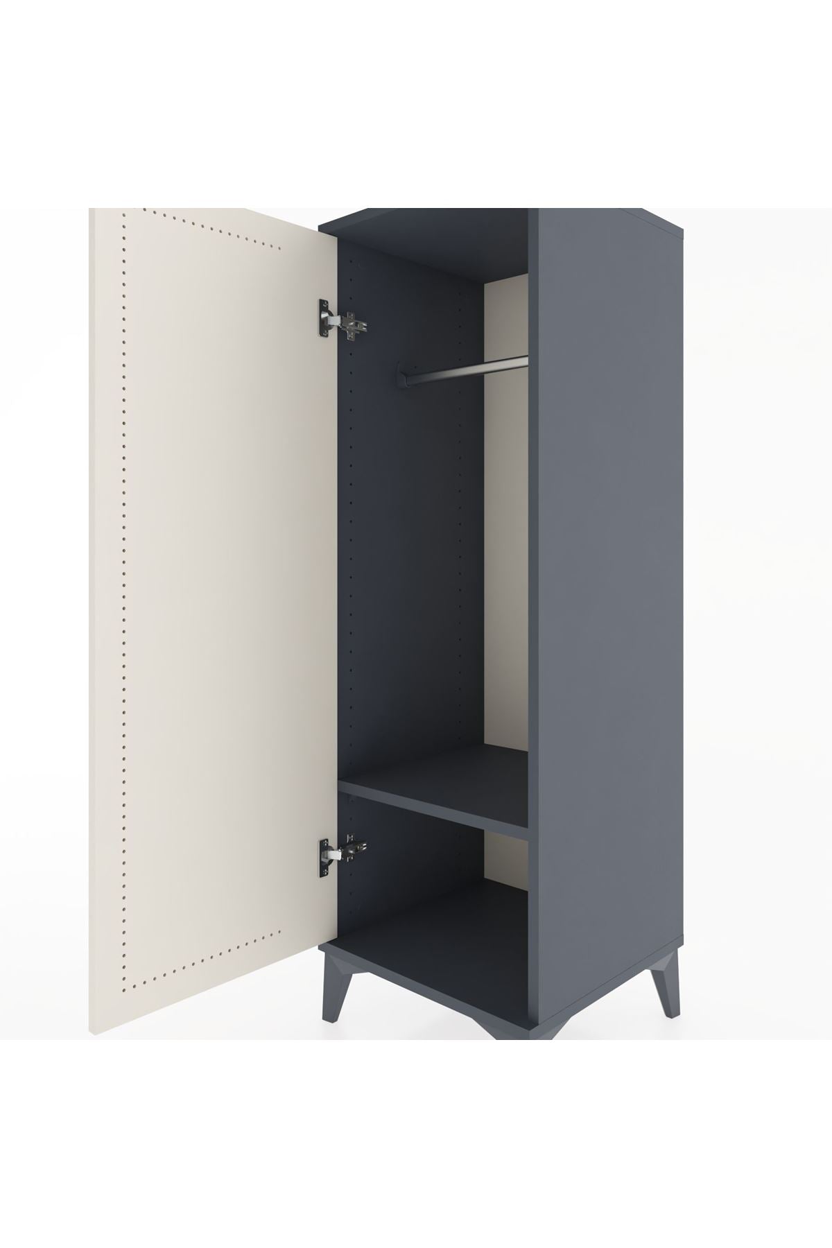 Hyperion Dolap Tek Raflı Tek Kapaklı Tek Askılı 44x44x134 - S49M069V4B