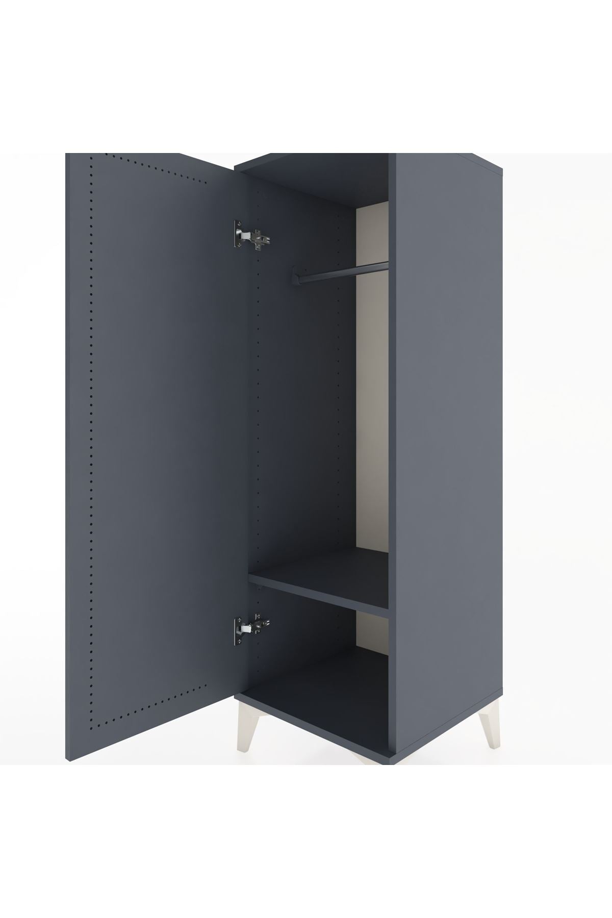 Hyperion Dolap Tek Raflı Tek Kapaklı Tek Askılı 44x44x134 - S49M069V5B