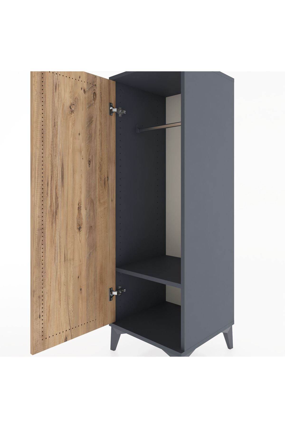 Hyperion Dolap Tek Raflı Tek Kapaklı Tek Askılı 44x44x134 - S49M069V6B