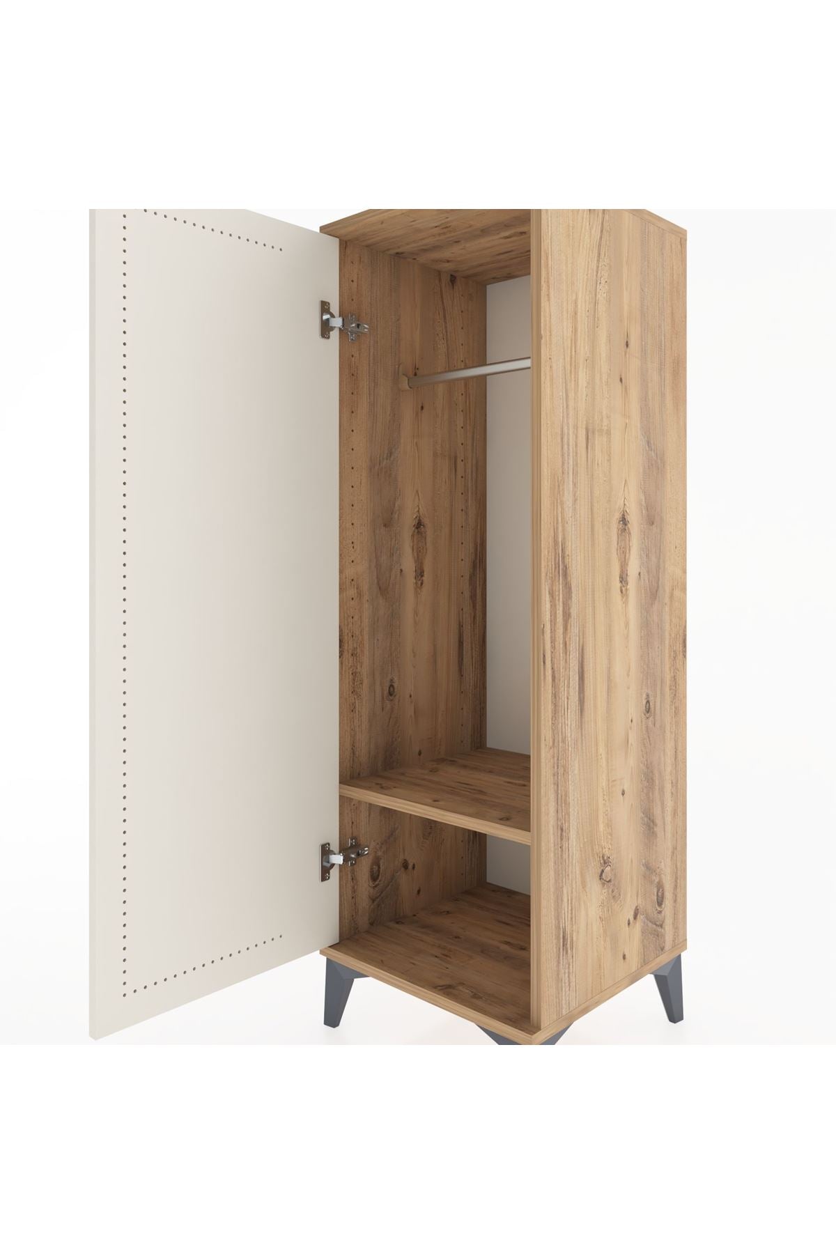 Hyperion Dolap Tek Raflı Tek Kapaklı Tek Askılı 44x44x134 - S49M069V7B