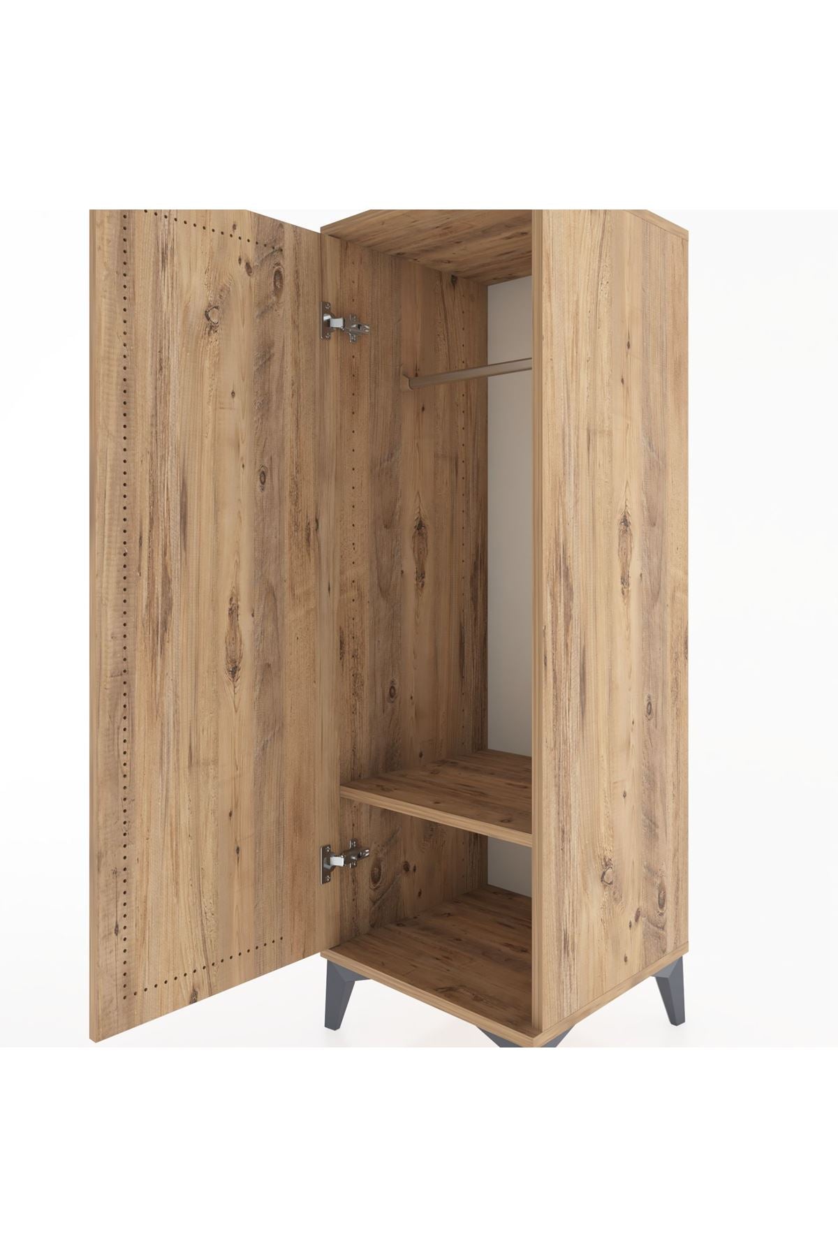 Hyperion Dolap Tek Raflı Tek Kapaklı Tek Askılı 44x44x134 - S49M069V9B