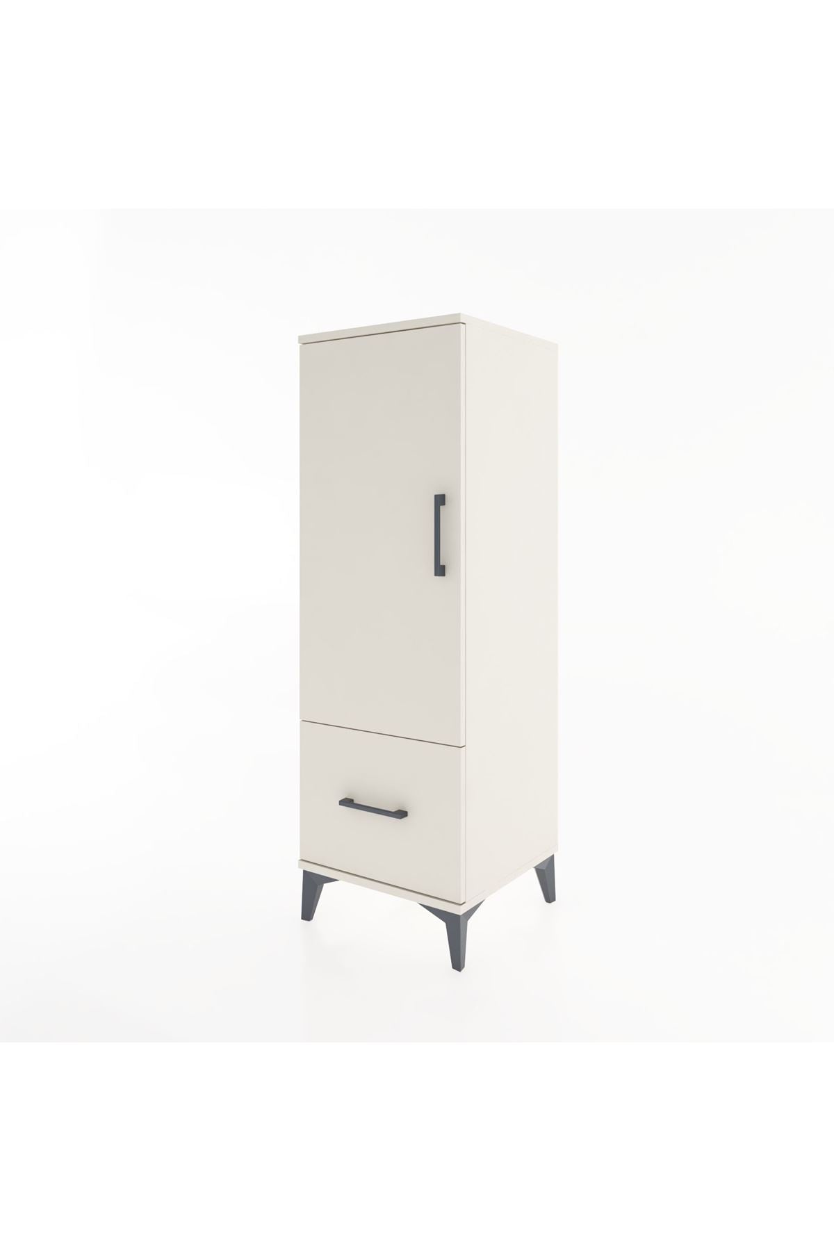 Hyperion Dolap Tek Raflı Tek Çekmeceli Tek Askılı 44x44x134 - S49M070V1B