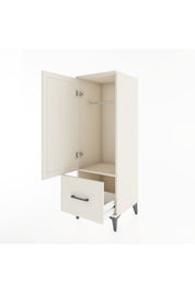 Hyperion Dolap Tek Raflı Tek Çekmeceli Tek Askılı 44x44x134 - S49M070V1B