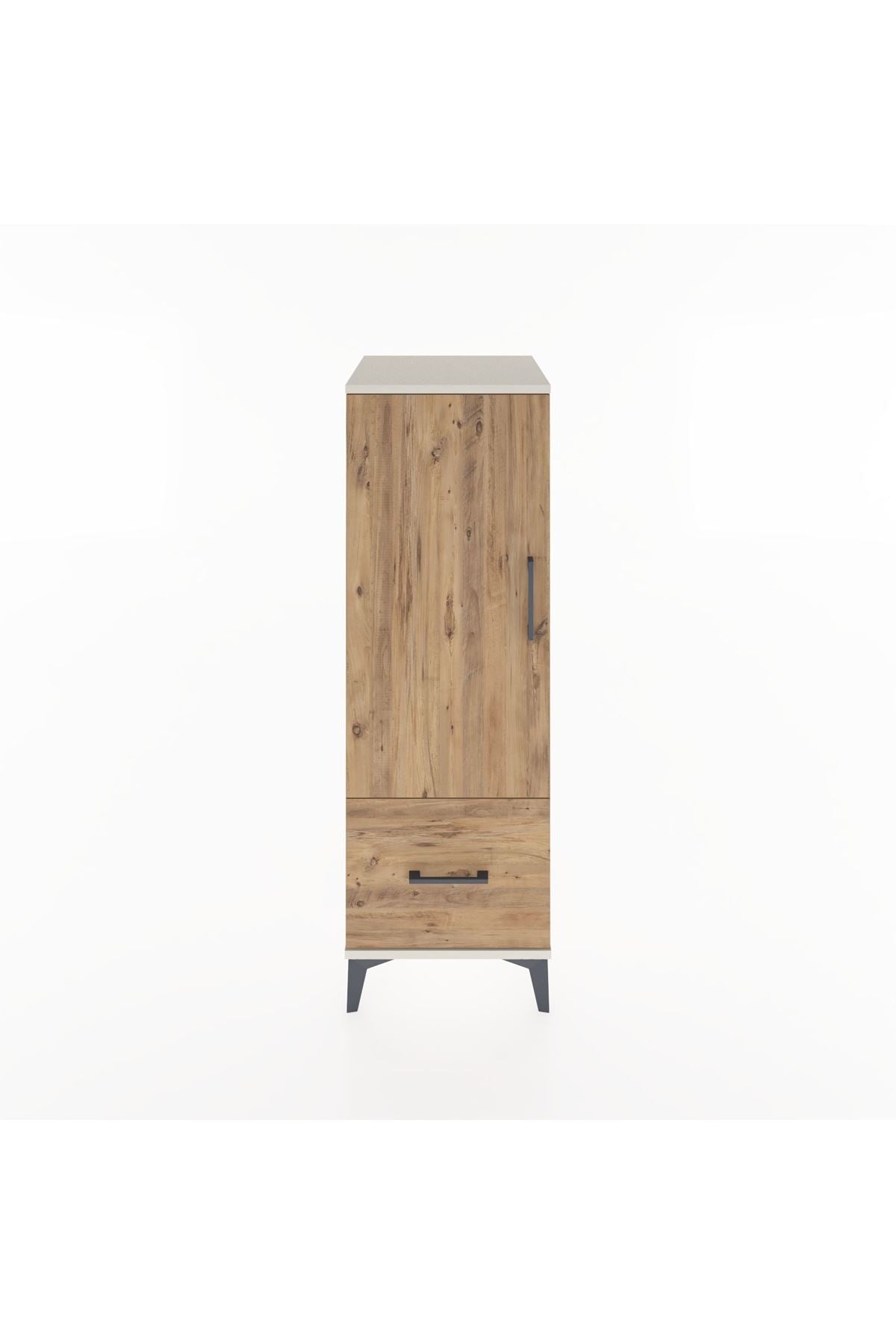 Hyperion Dolap Tek Raflı Tek Çekmeceli Tek Askılı 44x44x134 - S49M070V3B