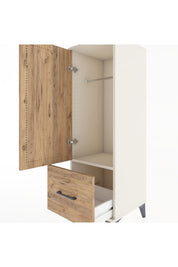 Hyperion Dolap Tek Raflı Tek Çekmeceli Tek Askılı 44x44x134 - S49M070V3B