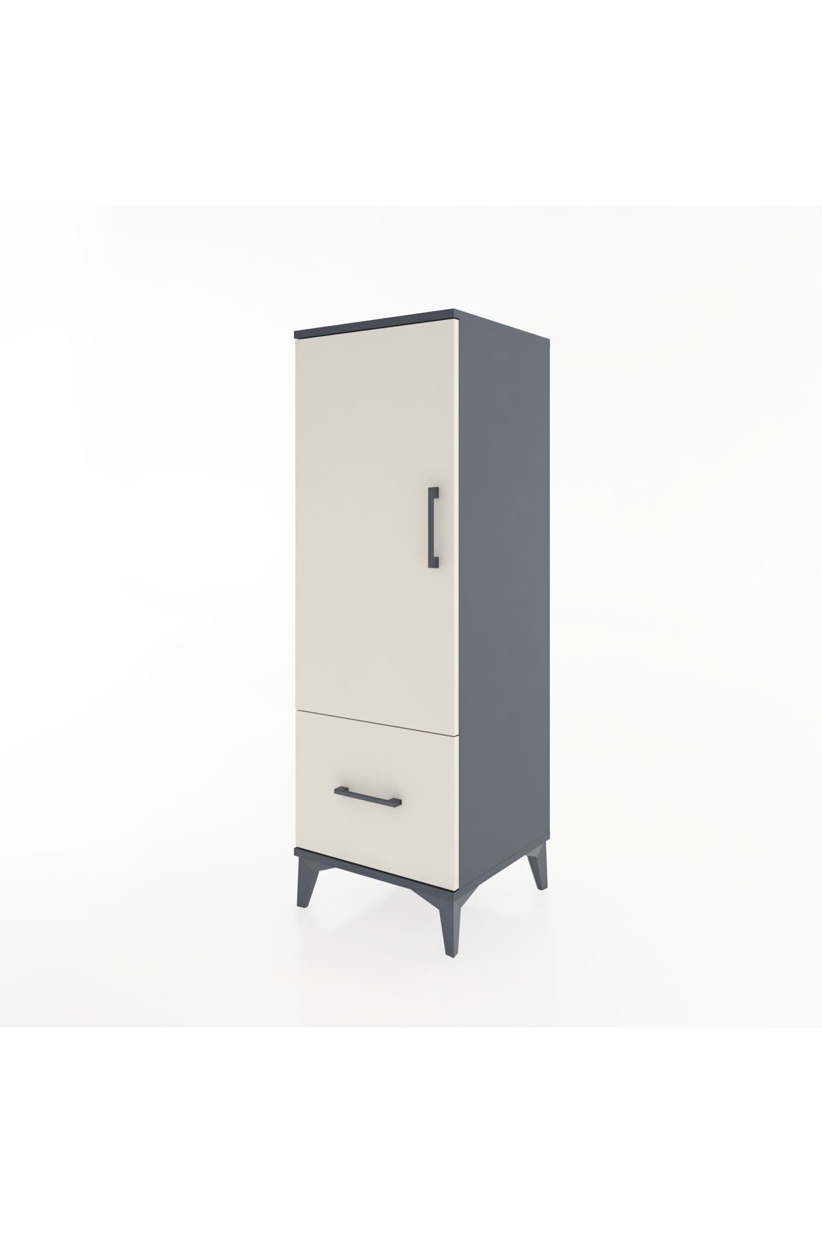 Hyperion Dolap Tek Raflı Tek Çekmeceli Tek Askılı 44x44x134 - S49M070V4B