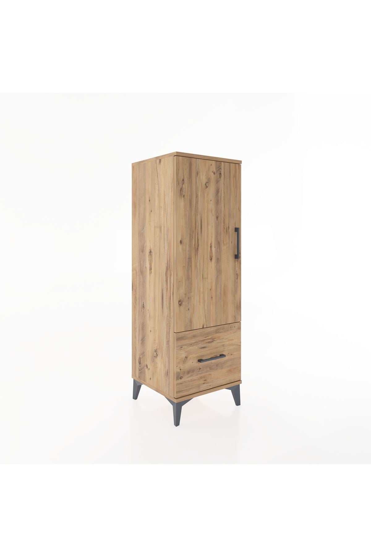 Hyperion Dolap Tek Raflı Tek Çekmeceli Tek Askılı 44x44x134 - S49M070V9B