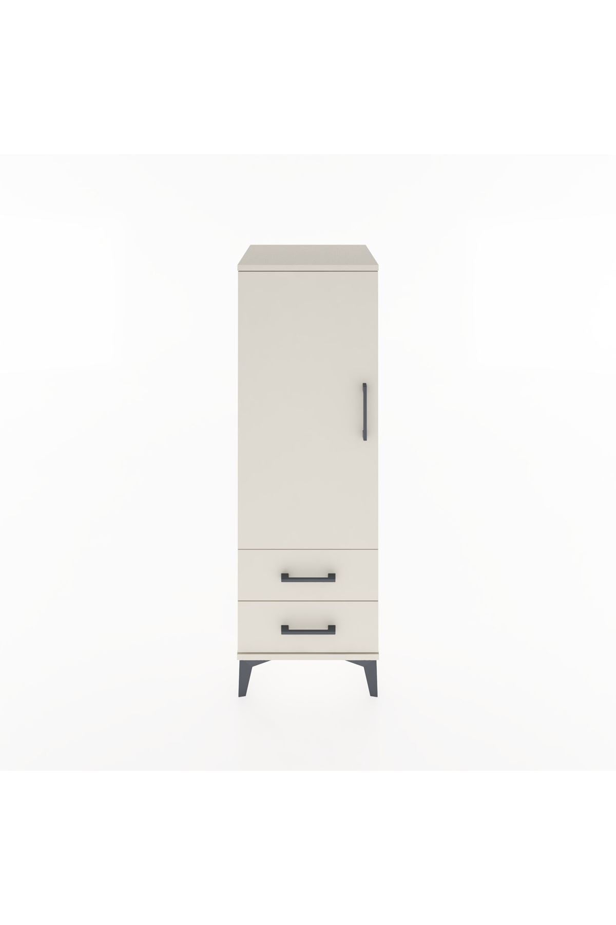 Hyperion Dolap Tek Raflı 2 Çekmeceli Tek Askılı 44x44x134 - S49M071V1B