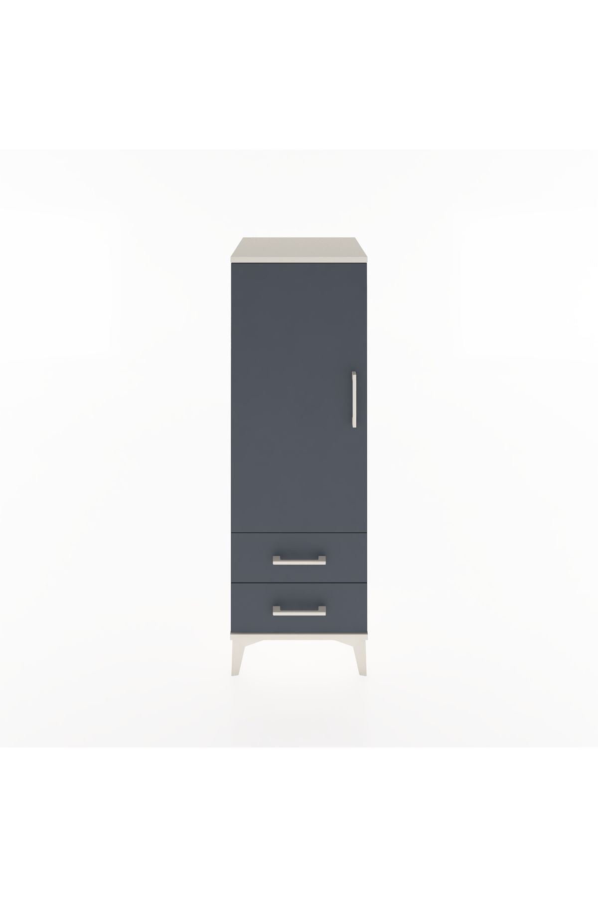 Hyperion Dolap Tek Raflı 2 Çekmeceli Tek Askılı 44x44x134 - S49M071V2B